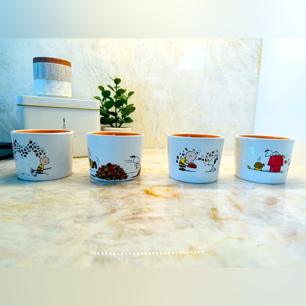 Peanuts x Rae Dunn - Fall Harvest Snoopy Woodstock Charlie Brown Ramekins bowls